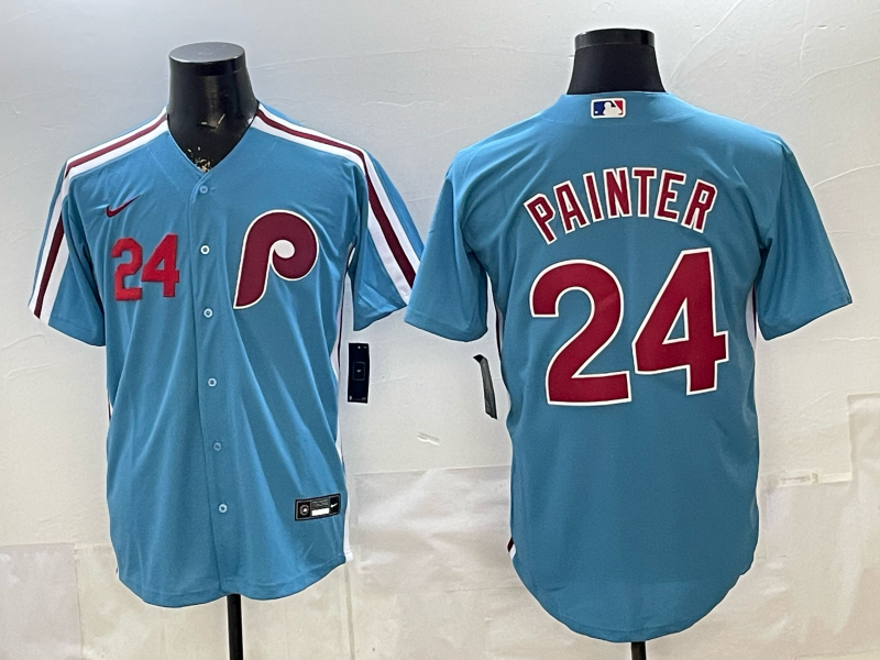 Men 2026 Philadelphia Phillies #24 Painter blue Game Nike MLB Jersey 0410004->philadelphia phillies->MLB Jersey